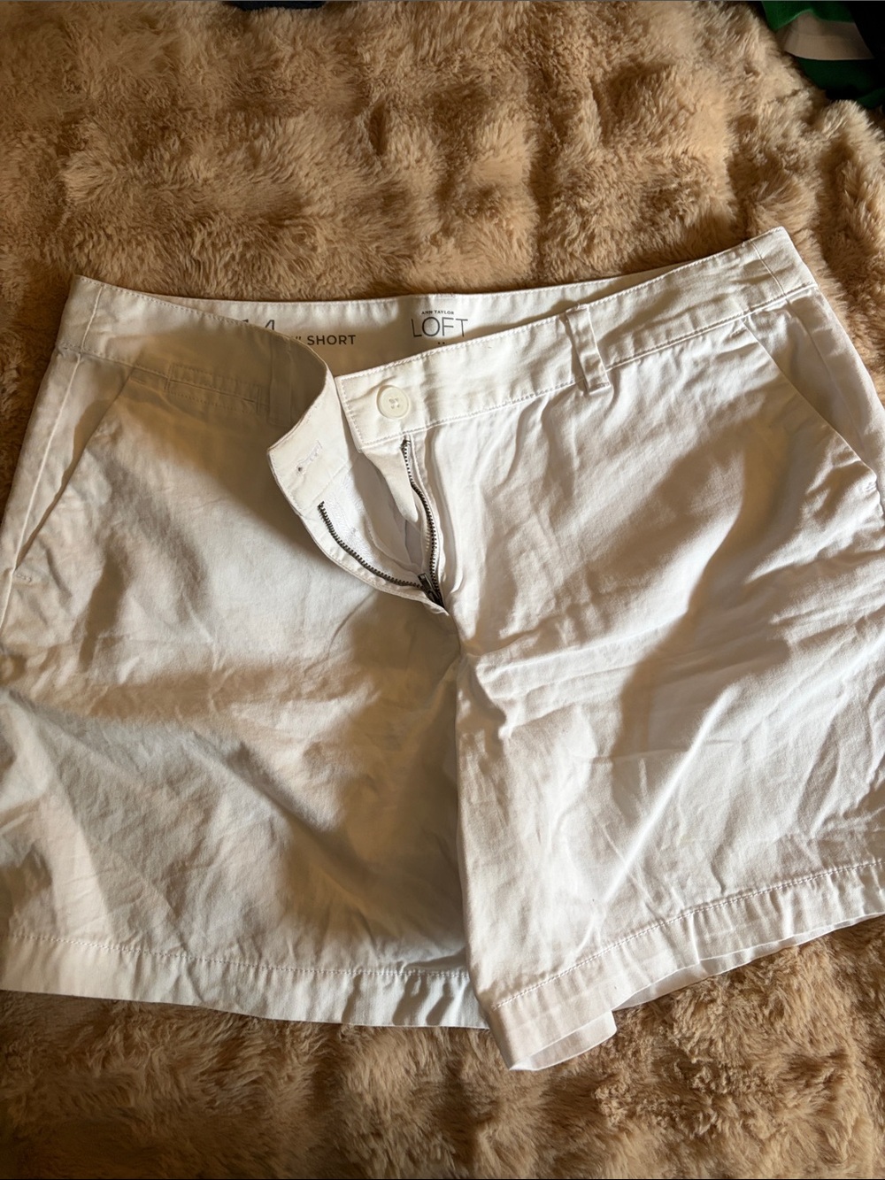 LOFT White Women's Chino Bermuda Shorts
